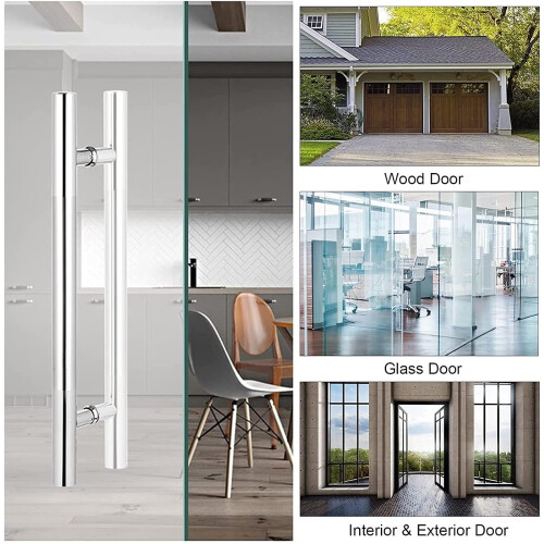 Barn Door Handle 47.2 Inch Stainless Steel Sliding Pull Set, DoubleSided RustResistant Design 1