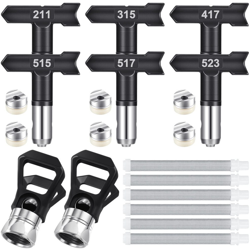 14Pcs Airless Paint Sprayer Accessories With Tips Guard Filter, Precise Control, Quick Change 9199774673259