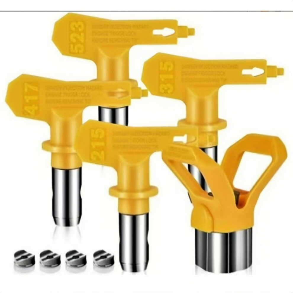 5Piece Airless Paint Sprayer Tip Kit With Guard And Filter, Reversible Nozzle For Flawless Finish 9094768925072