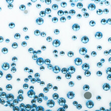 Funkelnde runde Glassteine, vakuumplattierte, flache Strasssteine für vielfältige Anwendungsmöglichkeiten, hochpräzise maschinell geschliffene