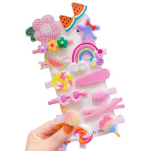 Accessoires pour cheveux sûrs pour filles, accessoires pour petites filles, couleurs vives et éclatantes, n'abîment pas les cheveux, munis d'un