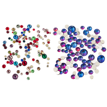 Strass ronds à dos plat Xirius Rose sans thermocollage, en résine, parfaits pour les fêtes et événements spéciaux, les soirées d'Halloween et