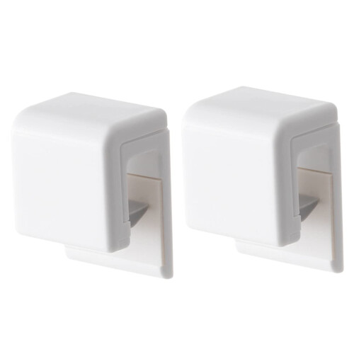 Self Adhesive Toothpaste Holder 2pcs Wall Mounted No Drill Bathroom Organizer Hook Clips