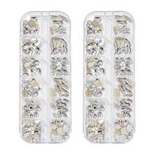 Røde neglekunst-rhinesten, perfekte til Halloween-tøj og dekorationer, glas af høj kvalitet, forskellige størrelser, varmeaktiveret lim, pas på