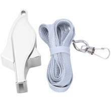 Emergency Signal Whistle, Stainless Steel Whistle - Lightweight and Durable Metal, Non-Toxic Eco-Friendly Material, Suitable for Outdoor Survival,
