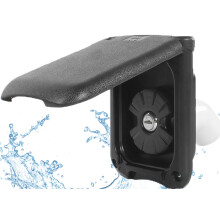 Locking RV Fresh Water Inlet with Magnetic Cover, WeatherResistant Gravity Fill Port for Camper, Boat, and Motorhome (Black)