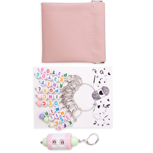 10Pcs Locking Knitting Marker Charm with Row Counter-Pink