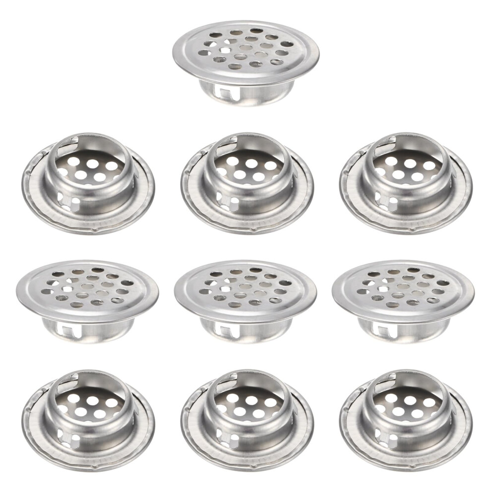 10Pack Rustproof Stainless Steel Round Air Vents, 19Mm Circular Soffit Vent For Cabinet Kitchen Bathroom 9094768925393