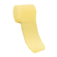 Decorative Torn Edges Chiffon Ribbon Roll for Projects-Yellow