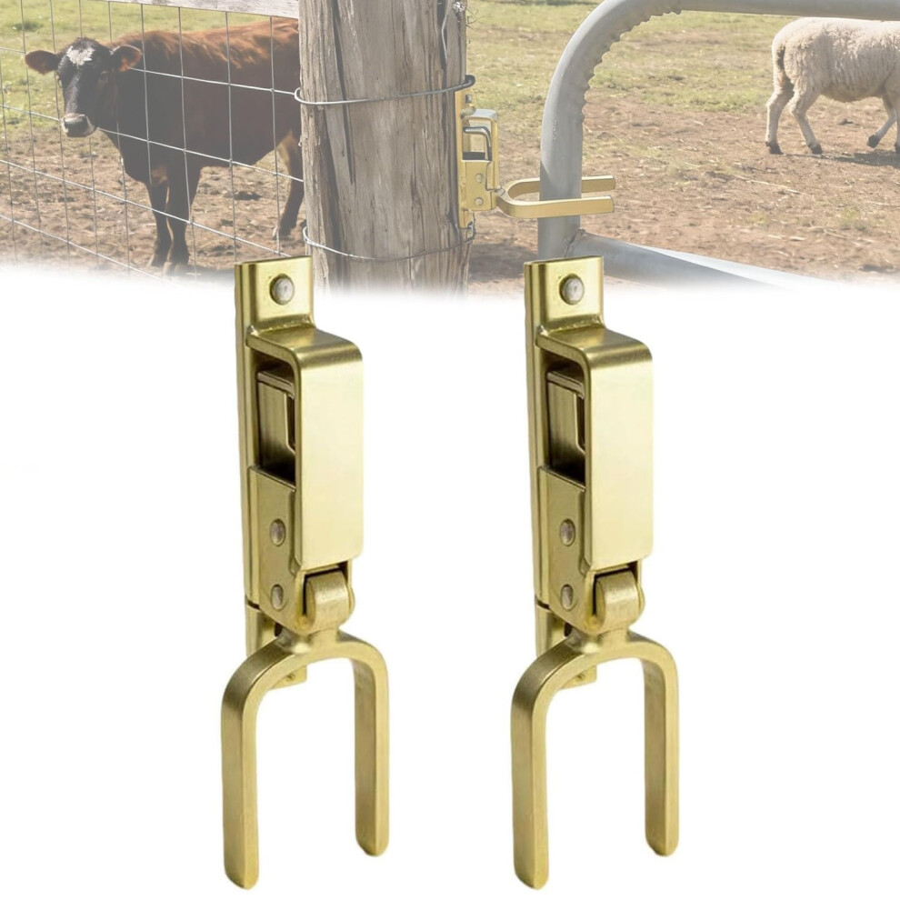 Heavy Duty Gate Latch Onehand Quick Lock Automatic Spring Loaded Steel For Wood And Metal Gates 2Pcs 9094768925614