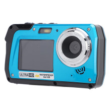 4K Waterproof Underwater Camera 10FT Dual Screen 16X Zoom for Snorkeling Diving Vlogging