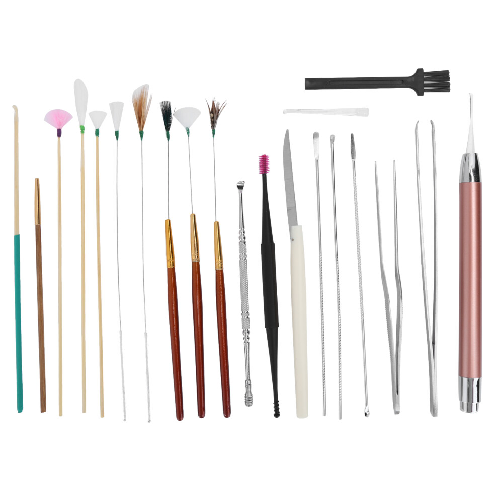 20Pcs Stainless Steel Earwax Remover Kit with Light & Cleaning Tools