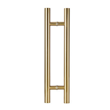 Heavy Duty Barn and Glass Door Handle, DoubleSided Aluminum Alloy Pull Bar with Comfort Grip, Gold 100cm