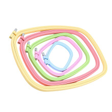 Cadres de broderie carrés, 5 pièces, cerceau de broderie couleur