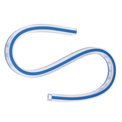 Bendable Drawing Ruler Double Side Scale Ruler For Drawing-A