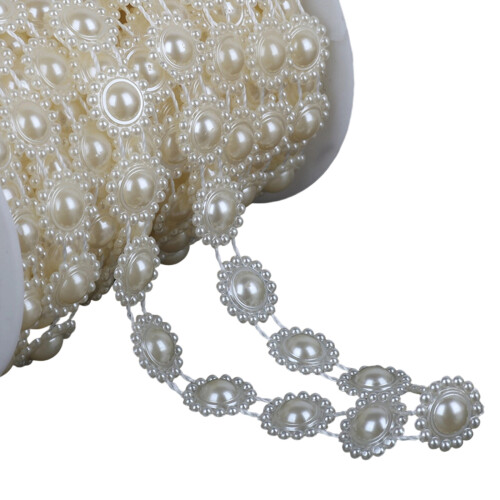 Artificial Pearls String Beads Chain for-Sun flower pattern b