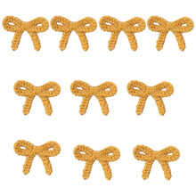 10 pièces patchs brodés appliqués coudre sur nœud-curcuma
