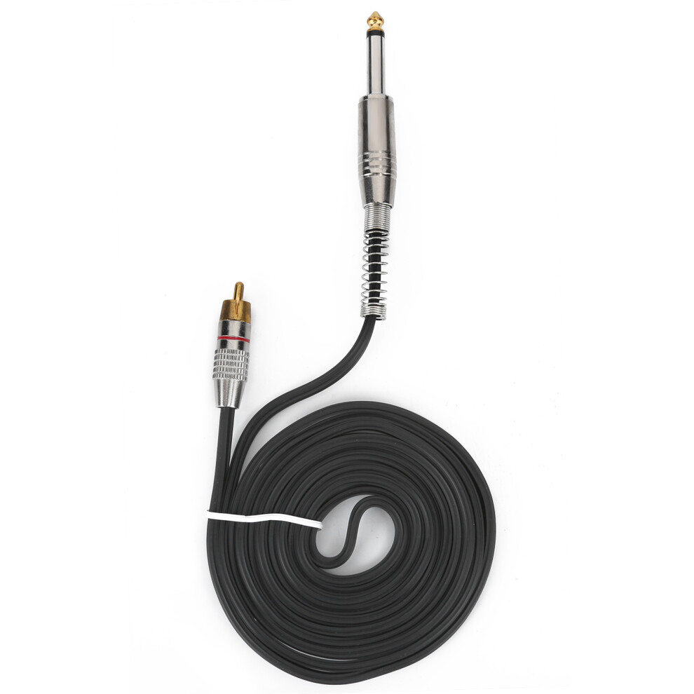 2m Silicone RCA Clip Cord for Tattoo Machine - Alloy & Copper