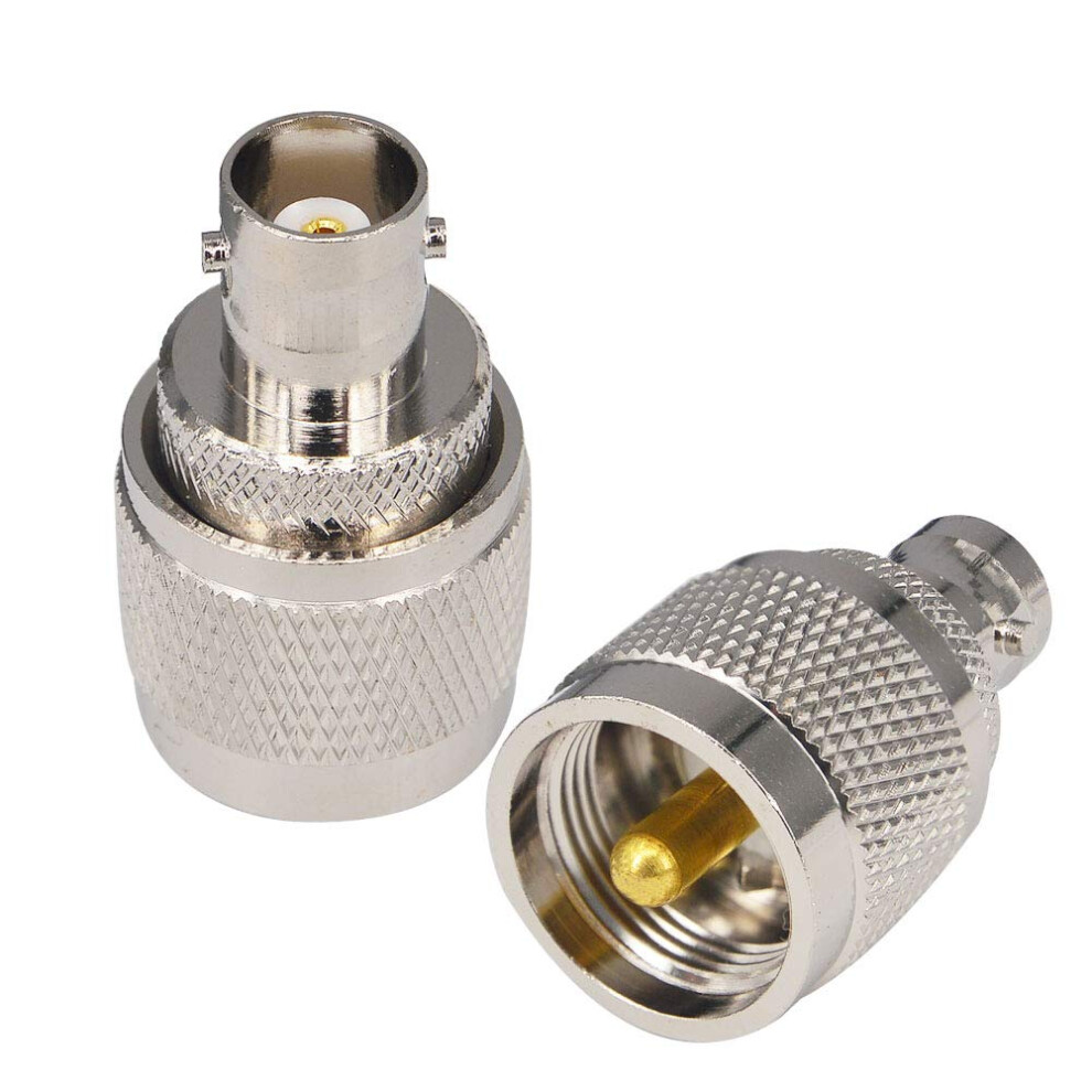 Bnc To Uhf Pl259 Coax Adapter Pack, Female To Male Rf Connector For Cb Ham Radio, Secure Lowloss 9187378925447