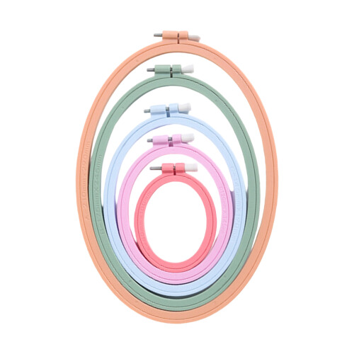 5Pieces Embroidery Hoop Stitching Hoop Frame for Embroidery