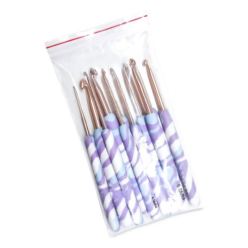 9/11-teiliges Häkelnadel-Set mit ergonomischem Griff-11 Stück