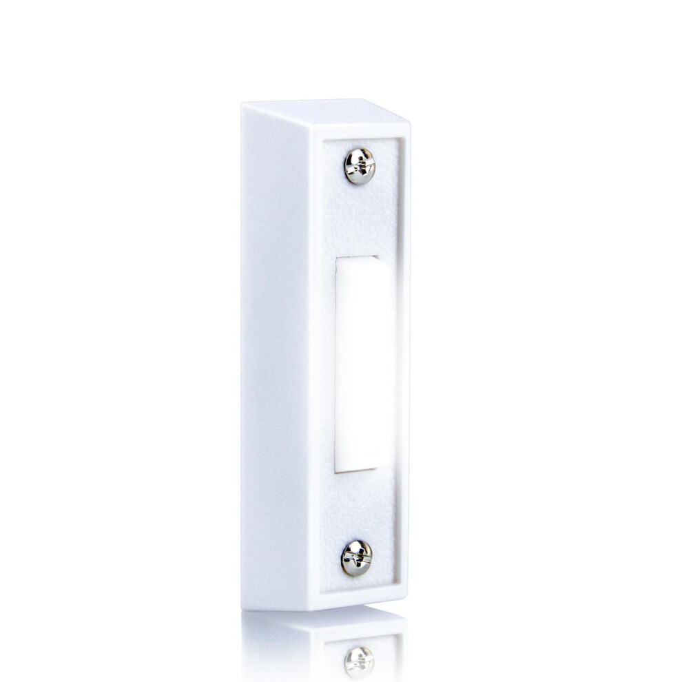 Wired Doorbell Button With Led Light, Weatherresistant Front Door Push Switch, White 9187378925522