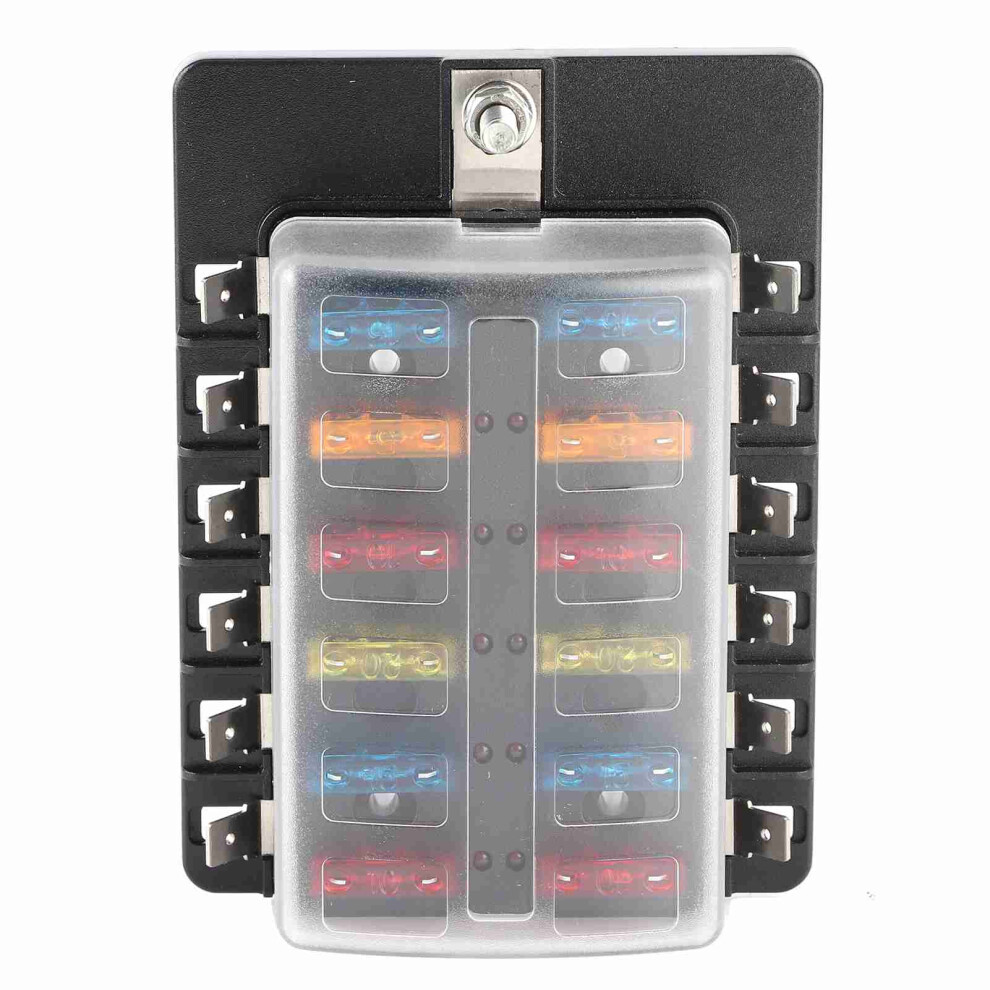 Yacht & Boat 12ÂWay Fuse Box With Led Blade Fuse Holder For Car & Marine Use 7901379591614