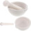 2 Sets Ceramic Mortar and Pestle for Kitchen and Pharmacy, Ergonomic Grip, Easy Clean Surface 1