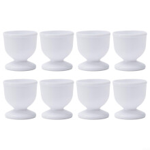 8pcs Plastic Egg Cups Set for Soft and Hard Boiled Eggs, Reusable Breakfast Holders, Elegant Table Display