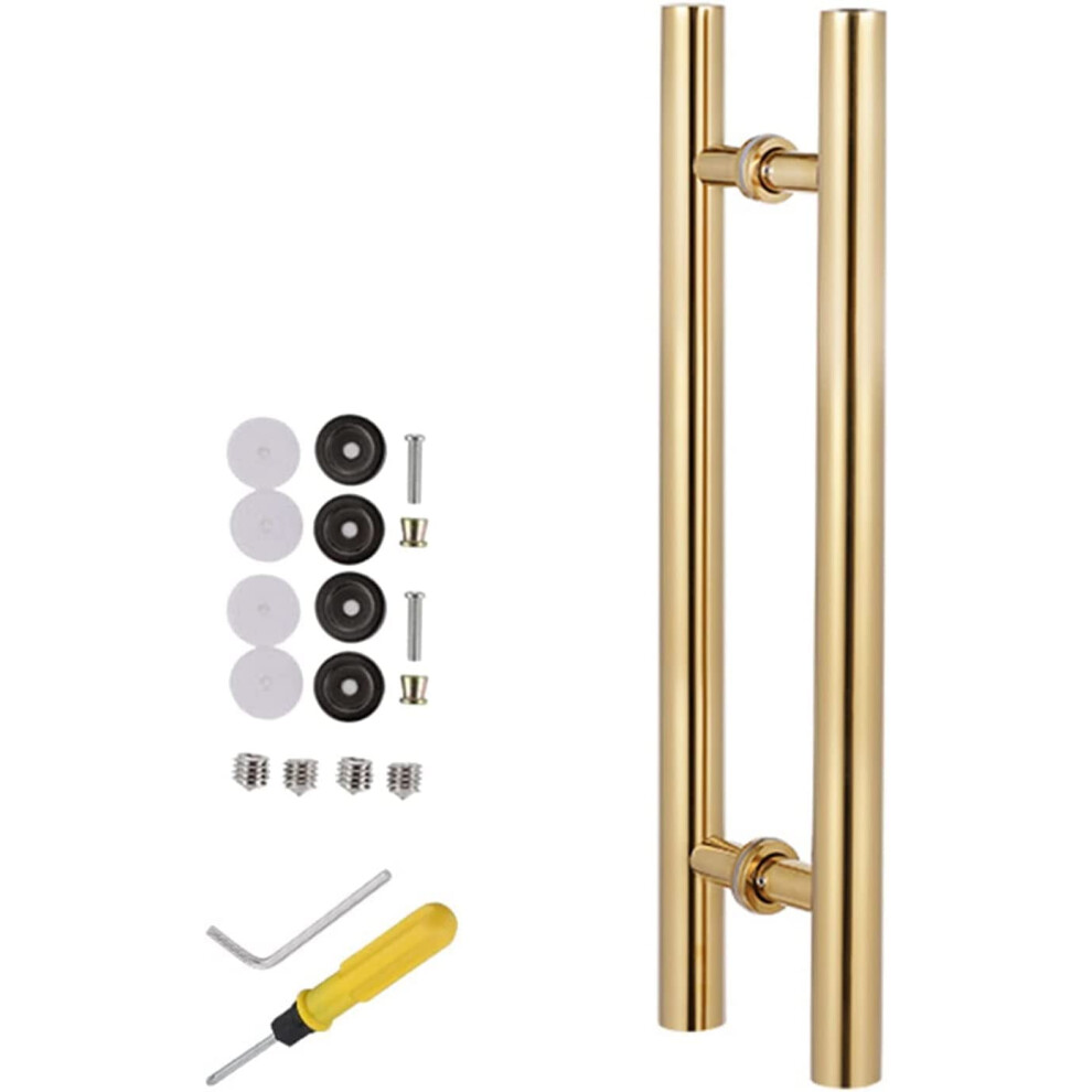 Stainless Steel Sliding Barn Door Pull Handle 60Cm Gold Finish Doublesided Grip For Glass And Shower Doors 9094768926444