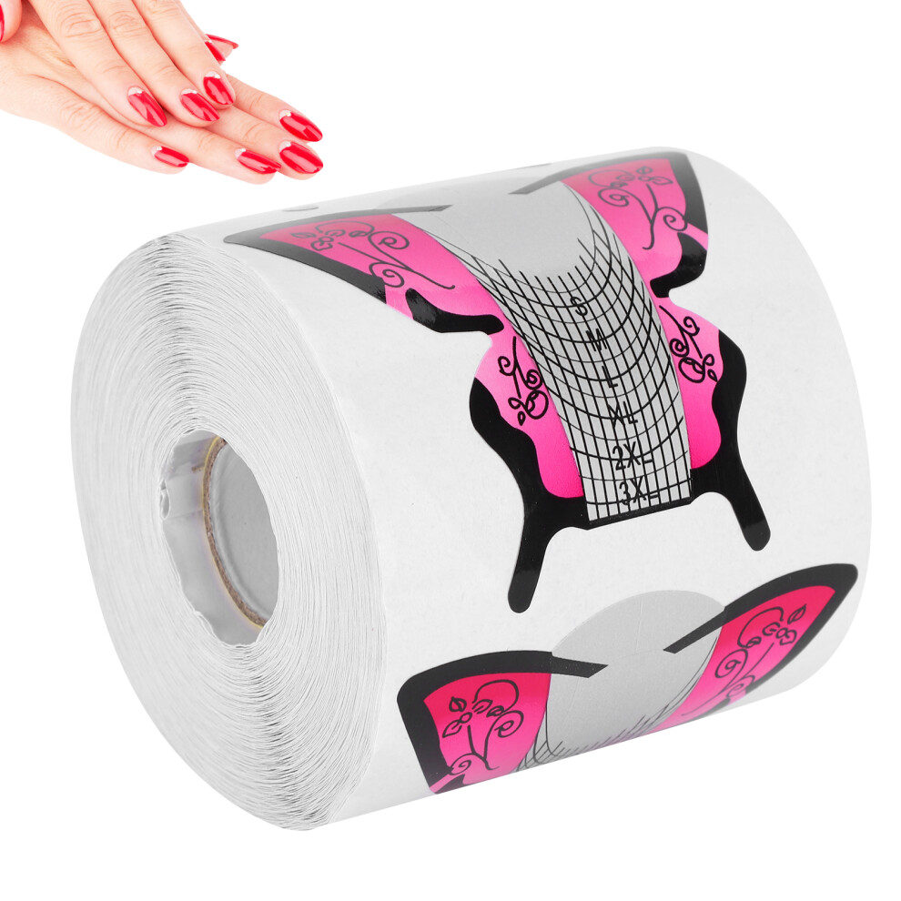 300PCS Self-Adhesive Nail Forms for Home Salon, B Style