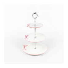Tiered Serving Stand Ceramic MultiLayer Dessert Display for Weddings Parties and Afternoon Tea