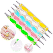 Kit de nail art à faire soi-même avec peinture gel UV, double embout facile à utiliser, idéal pour un usage professionnel ou personnel.