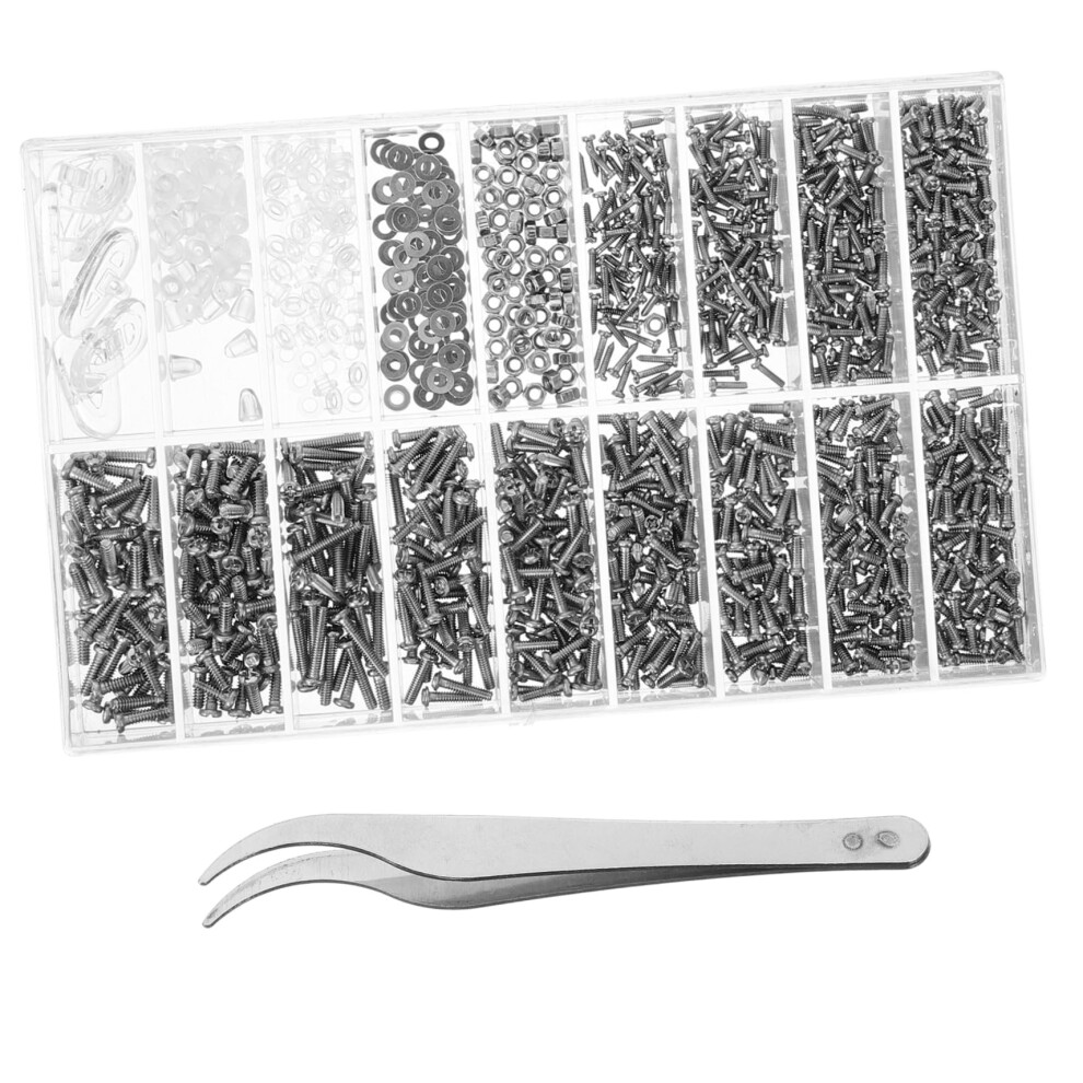 Eyeglass  Kit with Screws and Comfortable Nose Pads for Universal Frame Fix