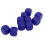 30PCS 16MM Blue Plastic Rounded Dice Set for Games, Math & DIY 12