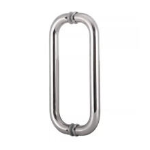 Heavy Duty Stainless Steel Barn Door Pull Handle, Double Side Glass Gate Grip with Mounting Screws, 63cm Silver