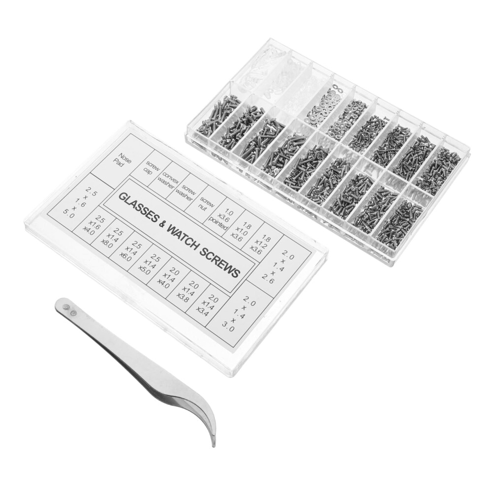 Eyeglass  Kit with Soft Silicone Nose Pads for Glasses, Tweezers and Screwdriver Set