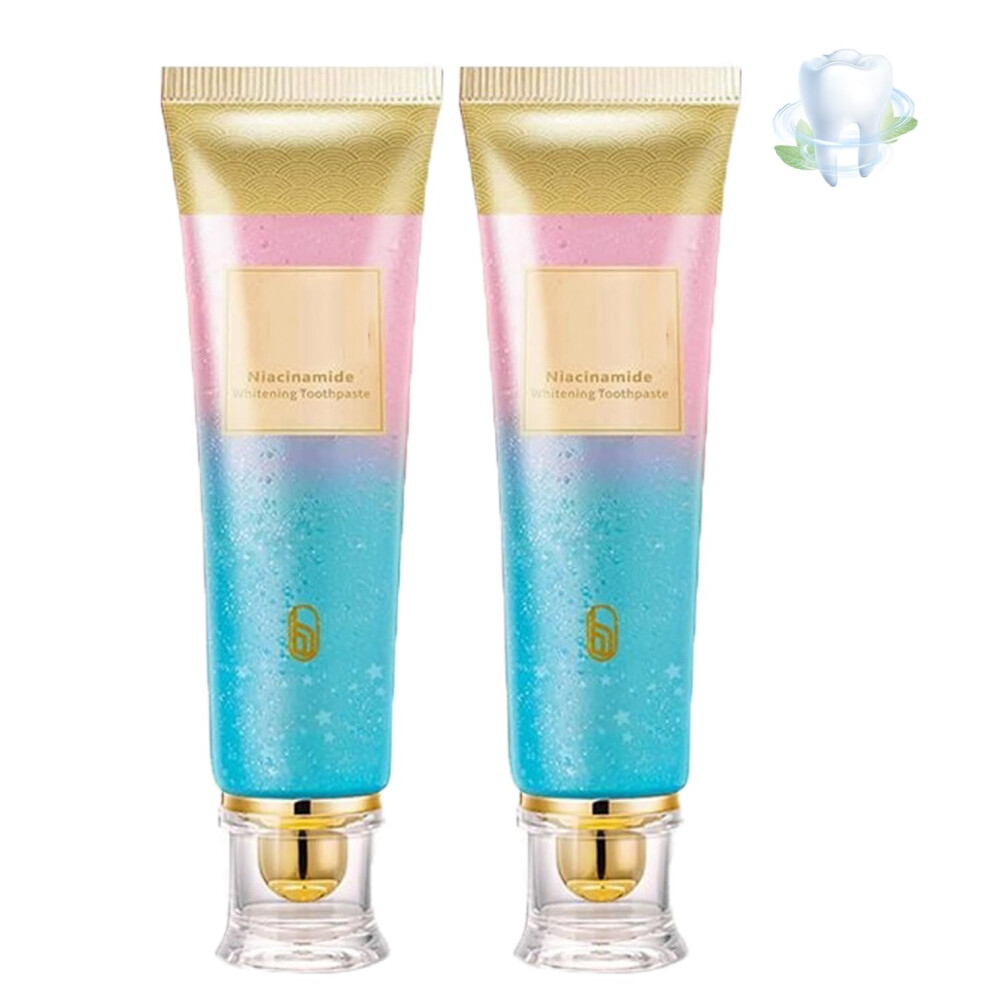 Whitening Toothpaste with Niacinamide Formula for Sensitive Teeth and Fresh Breath, 2pcs