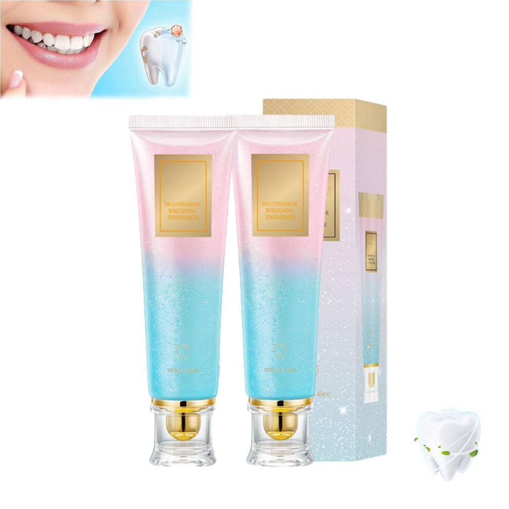 Niacinamide Whitening Toothpaste Twin Pack for Gentle Daily Care and Fresher Breath