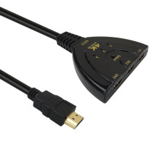 4K HDMI Switch 3 In 1 Out with Pigtail Cable, UHD 3 Port Splitter for TV and MultiDevice