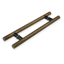 Barn Door Handle 80cm Walnut Heavy Duty Sliding Door Pull with Screws Rust Resistant Finish