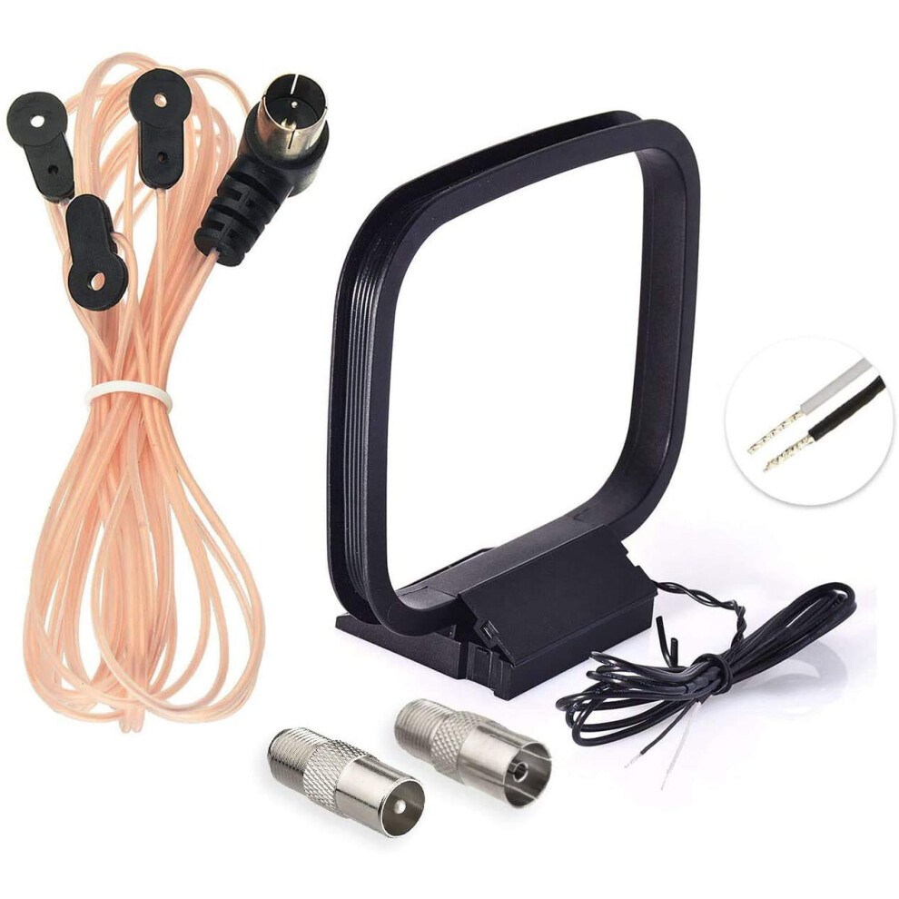 Fm Dipole Antenna And Indoor Am Loop 75 Ohm For Clear Signal Home Stereo Receiver 9187378927632