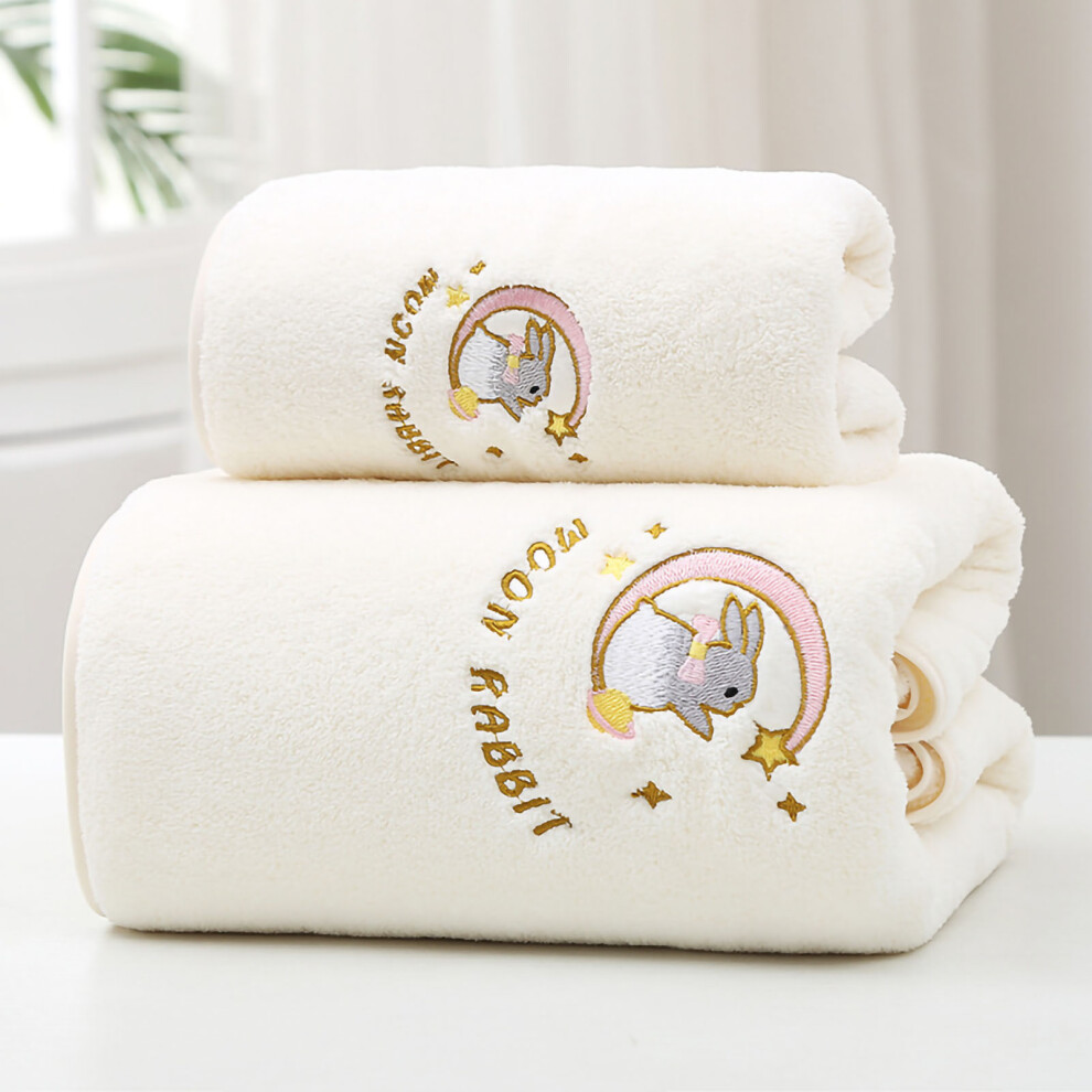 Sensitive Skin Friendly, Quick Dry Bath Robe, Ultra Soft Coral Fleece, Highly Absorbent Hooded Towel, Adorable Animal Design, Reusable, Light Weight, Orange
