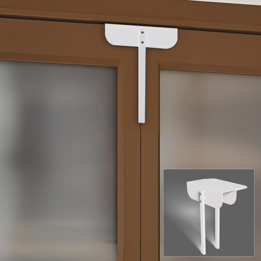 Adjustable Metal Bifold Door Lock for Child and Pet Safety, NoDrill RustResistant White