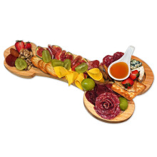 Funny Wooden Charcuterie Board with Compartments, Large Cheese Serving Tray for Parties and Gifts