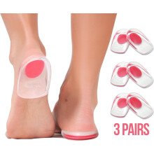 Ondersteunende hielkussentjes, gelhielcups voor verlichting van pijn bij plantaire fasciitis en hielsporen, schokabsorberende siliconen kussentjes