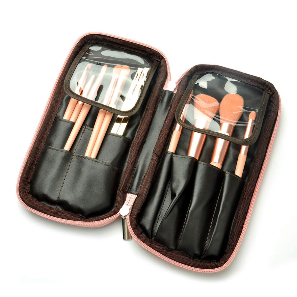 Dotting Pen Storage Case, Waterproof PU Leather Makeup Brush Organizer for Women, Portable Cosmetic Brush Pouch with Multiple Independent Slots for