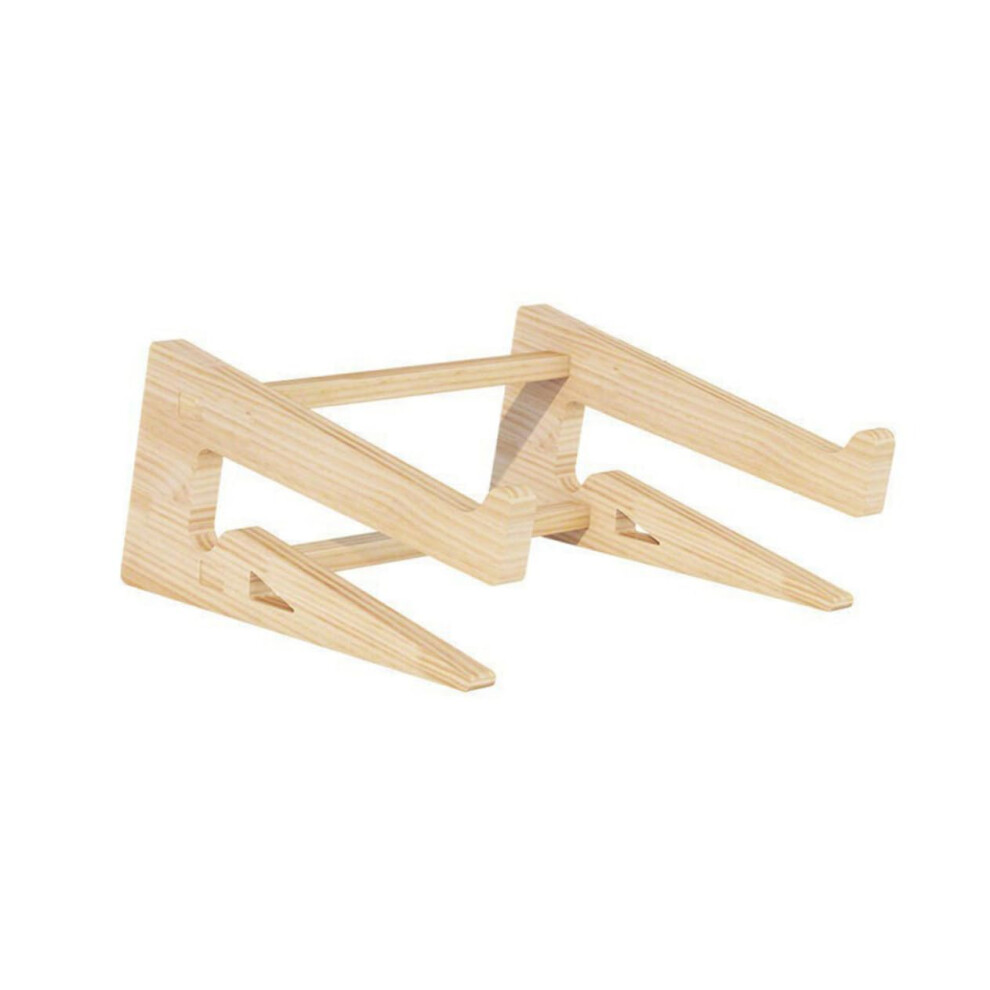 Ergonomic Wooden Laptop Stand Heighten Rack For Laptops Scratchresistant Nonslip Design For Offices And Coffee Shops 9187378929209