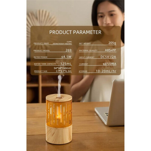 Flame Aromatherapy Machine Small Home Bedroom Silent Candlelight Atmosphere Light Aromatherapy Humidifier Diffuser A 1