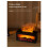 Fireplace Aroma Diffuser  Flame Humidifier Waterless Auto-Off with Remote and Realistic Fireplace Night Light,A 7